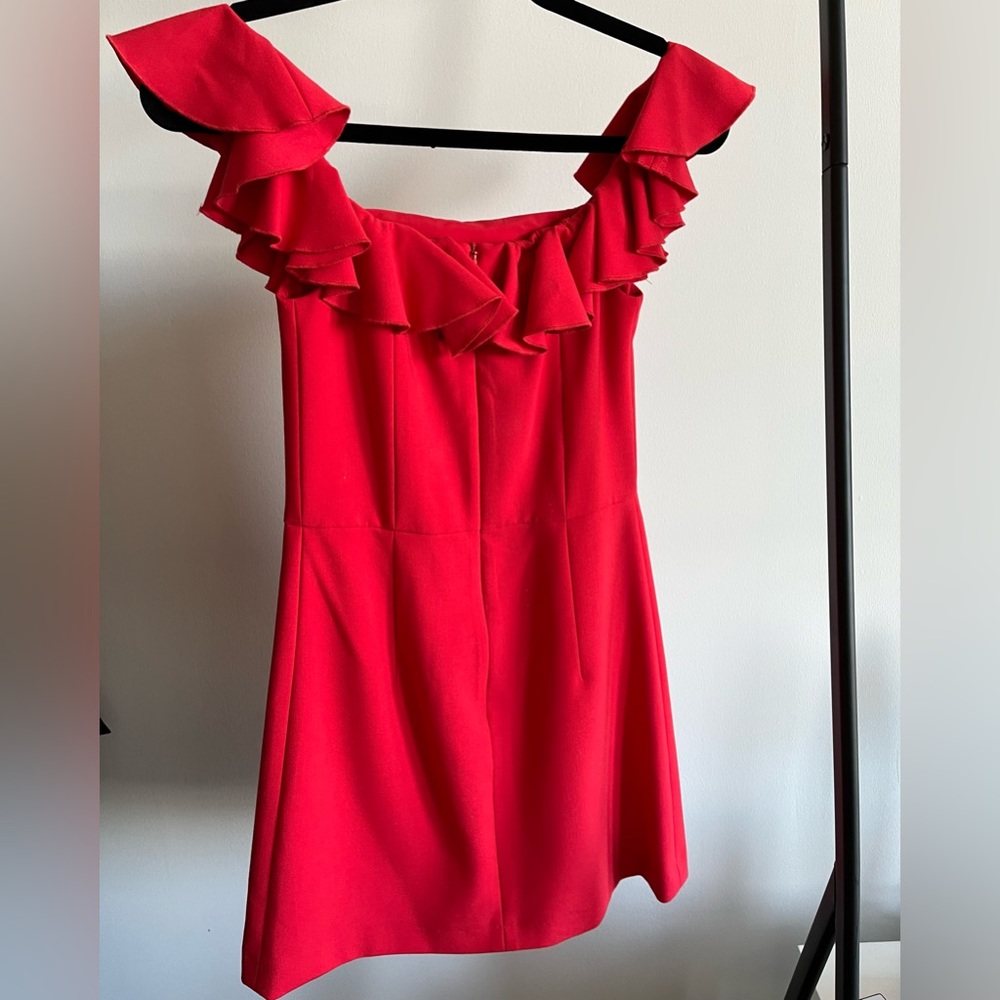 French Connection Off The Shoulder Ruffle Dress - Picture 2 of 3